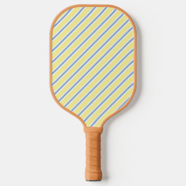 Ausgeklügeltes Gelbblau und Weiß mit Streifen Pickleball Schläger