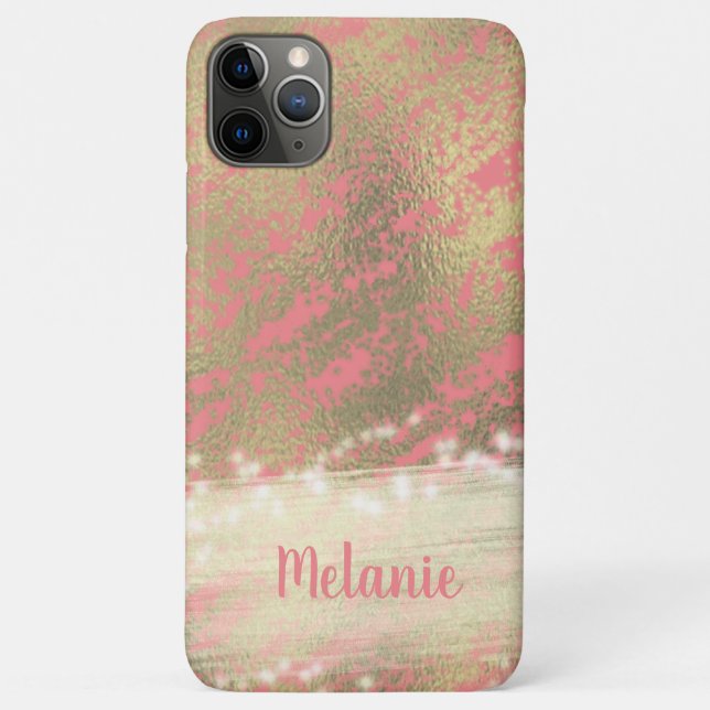 Ausgeklügeltes Pink Foil Glittery Sweet 16 Case-Mate iPhone Hülle (Rückseite)