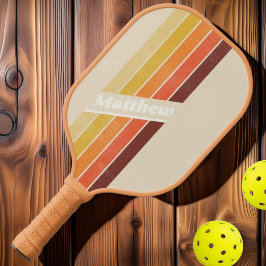 Ausgelegte Retro mit Namen gestrichen Pickleball Schläger