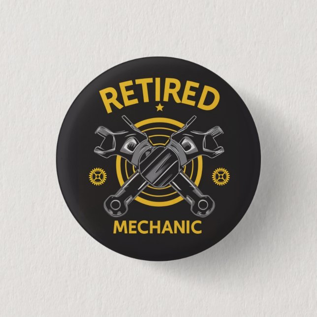 Ausgemusterter Mechaniker Button (Vorderseite)