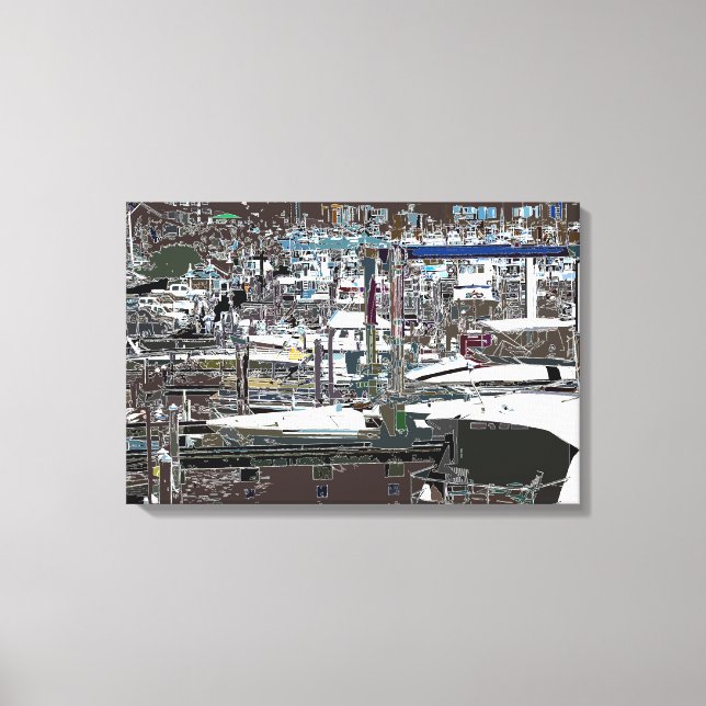 Ausgepackte Canvas mit abstraktem Bild Marina Leinwanddruck (Vorderseite)