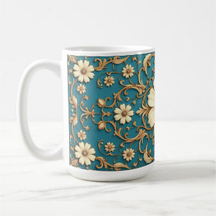 Ausgeprägte Florale Vintage Kaffeetasse