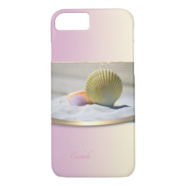 Ausgereift,Ombre, Seashells -Personalisiert Case-Mate iPhone Hülle (Rückseite)