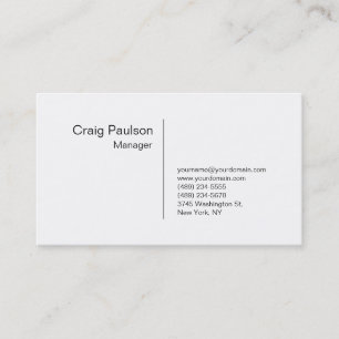 Ausgereifte Business Card für den White Manager Visitenkarte