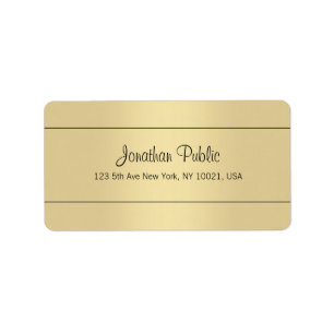 Ausgereifte einfache Template Gold Look Adresse Adressaufkleber
