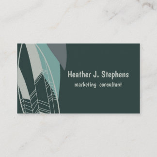 Ausgereifte Green and Gray Business Card Visitenkarte