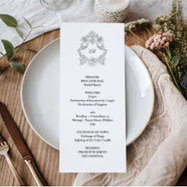 Ausgereifte klassische Script Black & White Weddin Programm