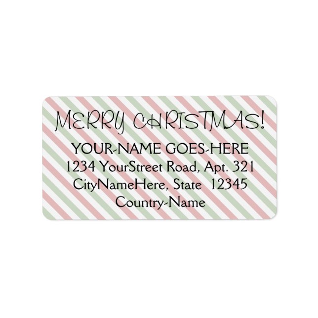 Ausgereifte "MERRY CHRISTMAS!" Adressenaufkleber Adressaufkleber (Vorne)