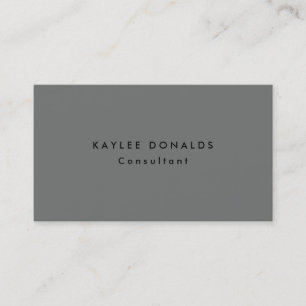Ausgereifte Minimalistische Nickel Gray Beruflich Visitenkarte