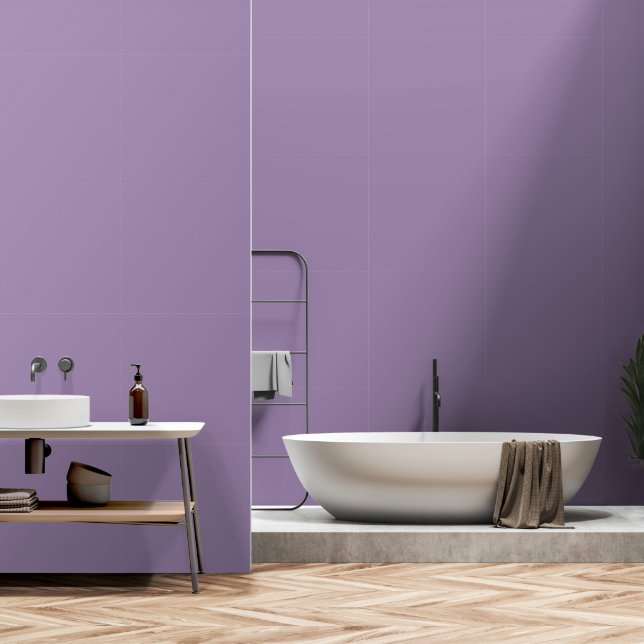 Ausgereifte Minimalistische Vollviolette Tapete (Badezimmer)