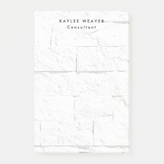 Ausgereifte Minimalistische Wall Bricks Beruflich Post-it Klebezettel (Vorderseite)