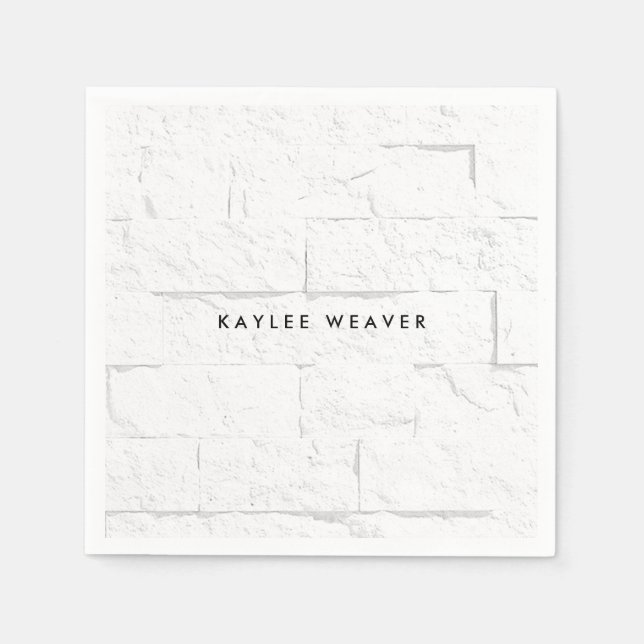 Ausgereifte Minimalistische Wall Bricks Beruflich Serviette (Vorderseite)