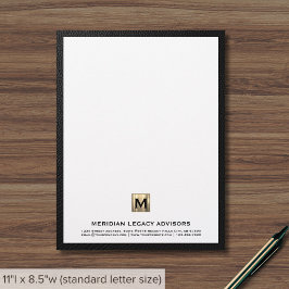 Ausgereifte Mongram Business Letterhead Briefbogen