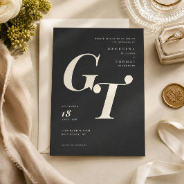 Ausgereifte Monogramm | Black Ivory Wedding