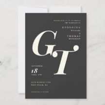 Ausgereifte Monogramm | Black Ivory Wedding
