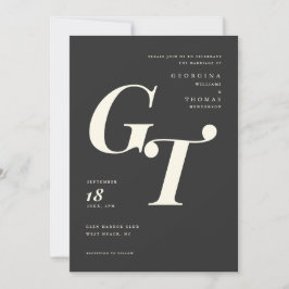 Ausgereifte Monogramm | Black Ivory Wedding