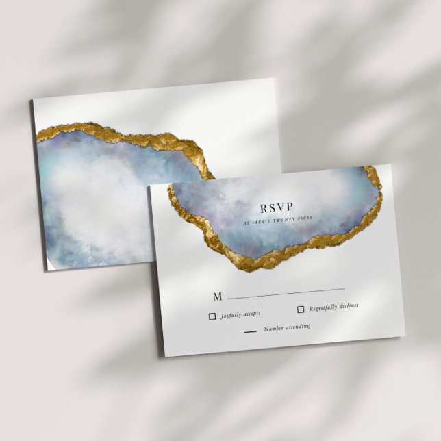 Ausgereifte Pearl Agate UAWG Response Card RSVP Karte (Von Creator hochgeladen)