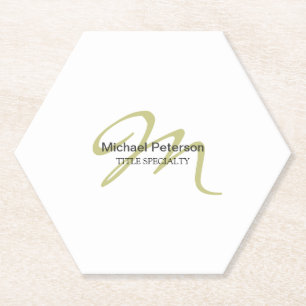 Ausgereifte Script Monogram Initial Modern Untersetzer