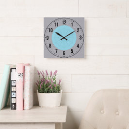 Ausgereifte silberfarbige Quadratzenhalterung Quadratische Wanduhr