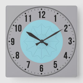 Ausgereifte silberfarbige Quadratzenhalterung Quadratische Wanduhr