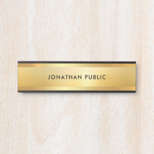 Ausgereifte trendy Imitats Gold Modern Template Türschild