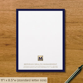 Ausgereifter Monogram Letterhead Briefbogen