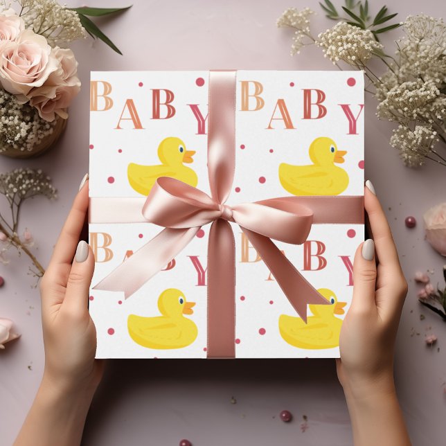 Ausgereiftes Baby-Geschenkpapier für Entenpfirsich Geschenkpapier (Von Creator hochgeladen)