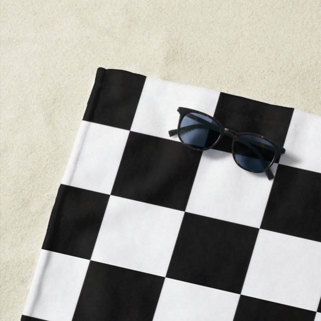 Ausgereiftes Schwarz-Weiß-Muster Strandtuch (Beispiel)