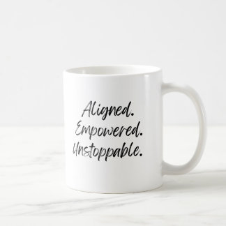 Ausgerichtet. Starkerfüllt. Unaufhaltsam. Kaffeetasse