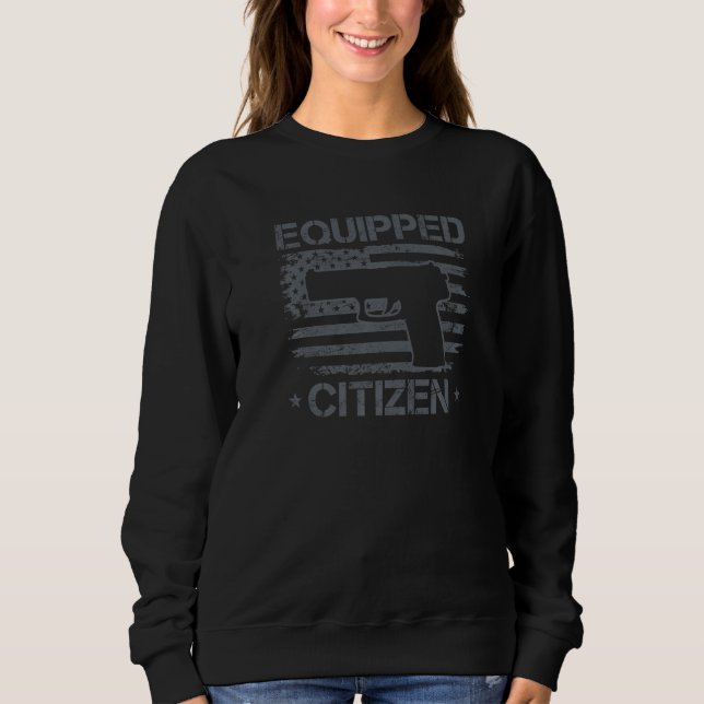 Ausgerüsteter Bürger - 2nd Amendment Pro Gun USA 9 Sweatshirt (Vorderseite)