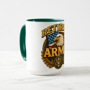 Ausgeschiedener ARMY-Entwurf mit Flagge und Adler Tasse
