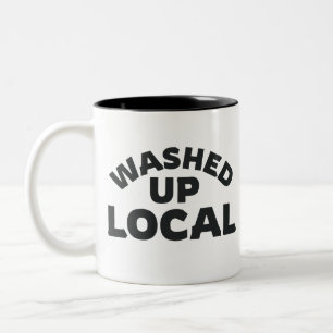 Ausgespült Lokal Klassischer Becher mit fetter T Zweifarbige Tasse