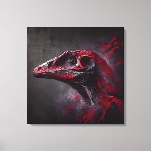 Ausgestorbene Dinosaurier Leinwanddruck (Vorderseite)