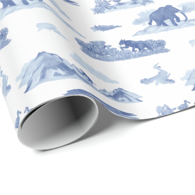 Ausgestorbene Tier-Toilette Geschenkpapier (Rolleneckpunkt)