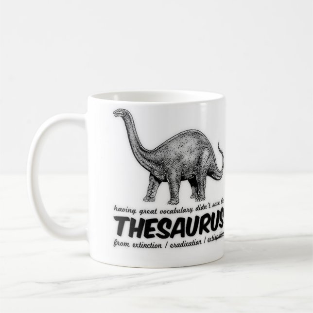 Ausgestorbener Thesaurus Kaffeetasse (Links)