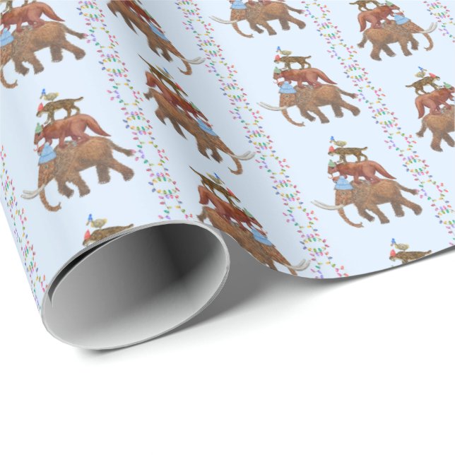 Ausgestorbenes Tier-Wrap-Papier Geschenkpapier (Rolleneckpunkt)