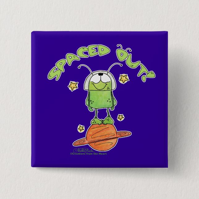 Ausgeteilte Alien Button (Vorderseite)