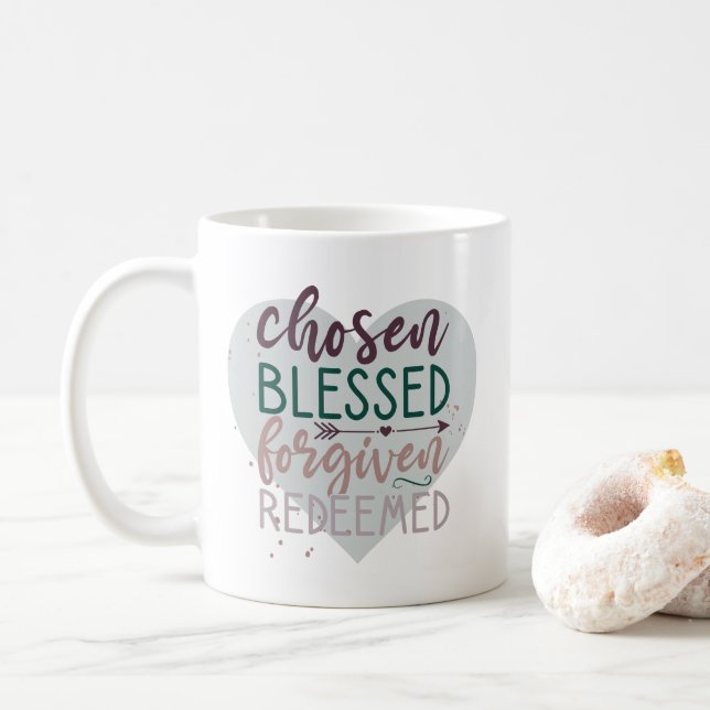 Ausgewählte gesegnete, vergessene Christliche Quot Kaffeetasse (Mit Donut)