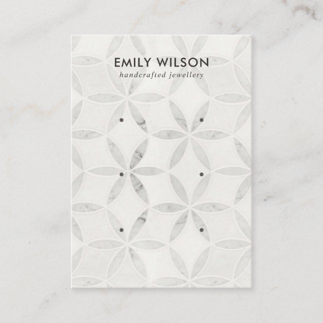 AUSGEWEICHNETE WEISSE BLUME 3 STUDIERENDE ERINNERU VISITENKARTE (Vorderseite)