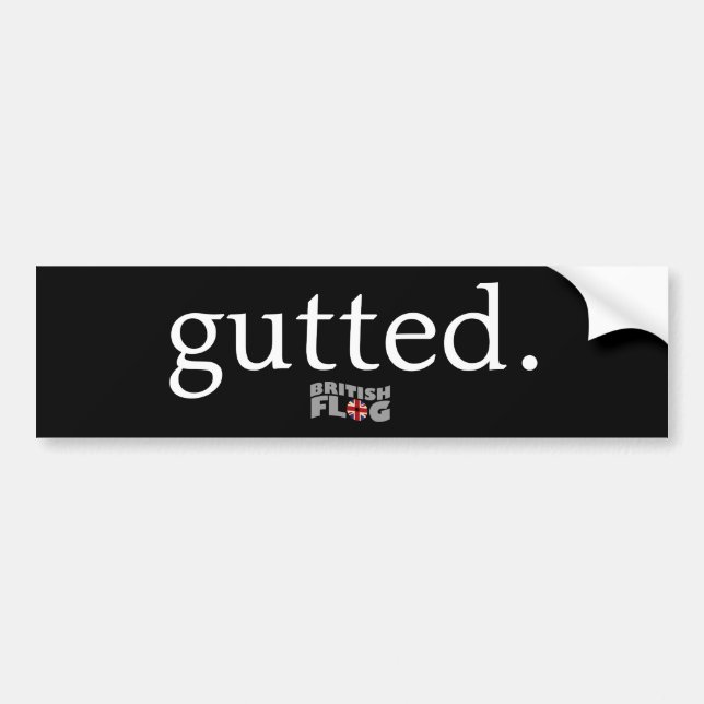 Ausgeweidet - britischer Jargon Autoaufkleber (Vorne)