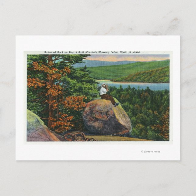 Ausgewogene Aussicht auf die Fulton-Seenkette Postkarte (Vorderseite)