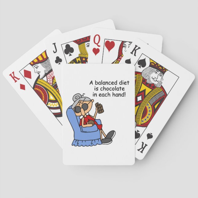 ausgewogene Chocolate Diät Spielkarten (Rückseite)