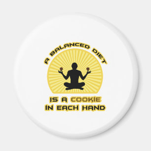 Ausgewogene Ernährung: Keks in jeder Hand Magnet
