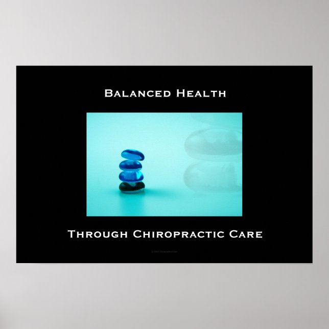 Ausgewogene Gesundheit durch Chiropraktikum-Plakat Poster (Vorne)