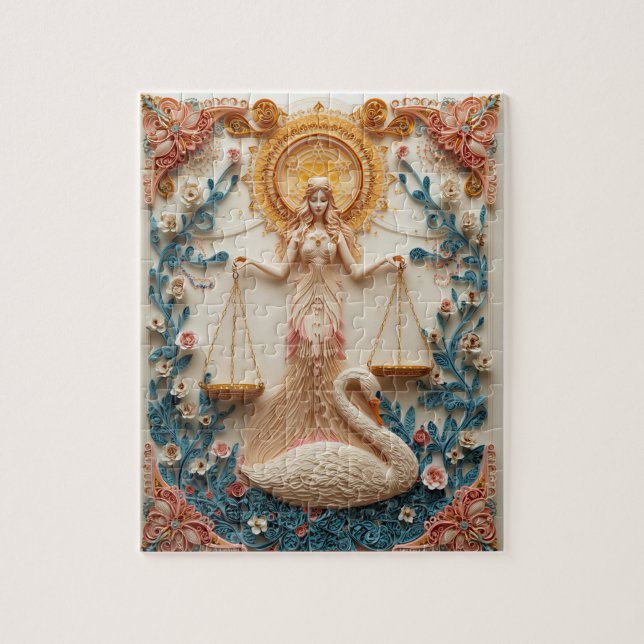 Ausgewogene Waage - Papierquilling (Vertikal)