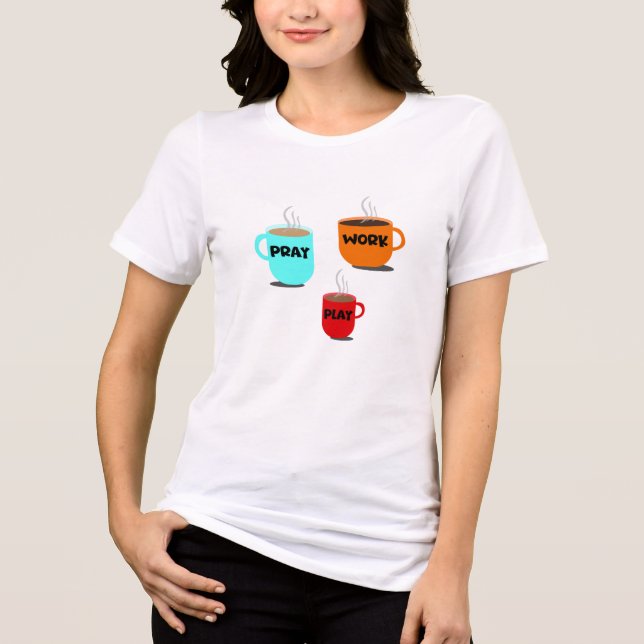 ausgewogenes Leben Tri-Blend Shirt (Vorderseite)