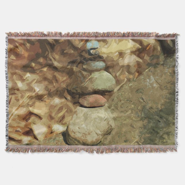 Ausgewogenheit der Steine Abstrakter Impressionism Decke (Vorderseite)