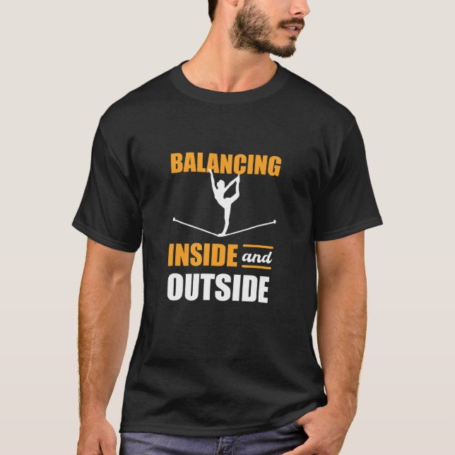 Ausgewogenheit Innen- und Außenbereich Slackline Y T-Shirt (Vorderseite)