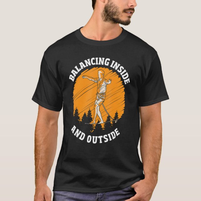 Ausgewogenheit Innen- und Außenbereich Slackline Y T-Shirt (Vorderseite)