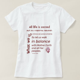 Ausgewogenheit mit dem amerikanischen Zitat der Mu T-Shirt